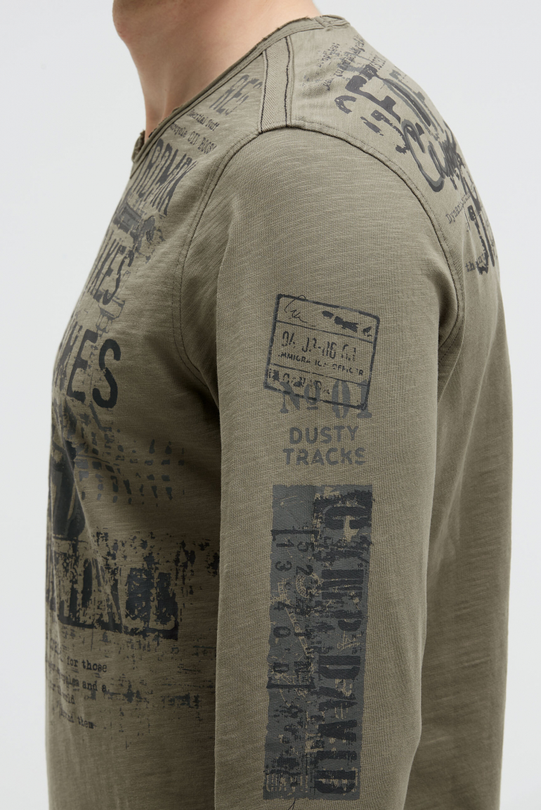 Longsleeve im Vintage Look mit Used Prints