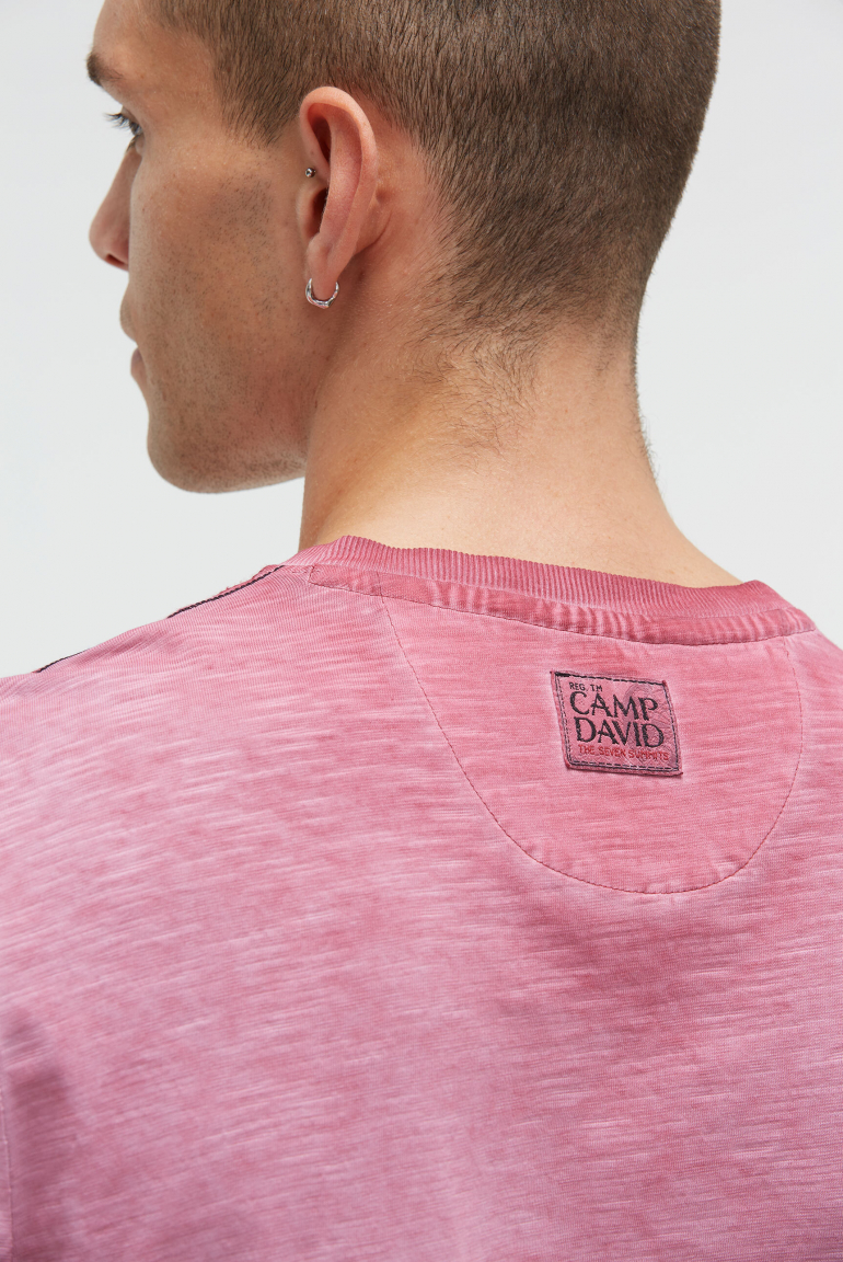 Longsleeve mit V-Neck und Photoprint