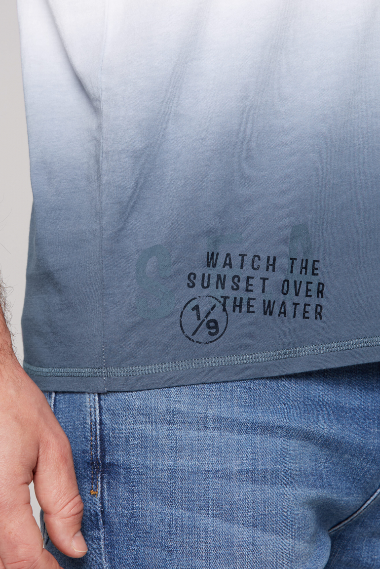 Muskelshirt  Dip Dye mit Logo Prints