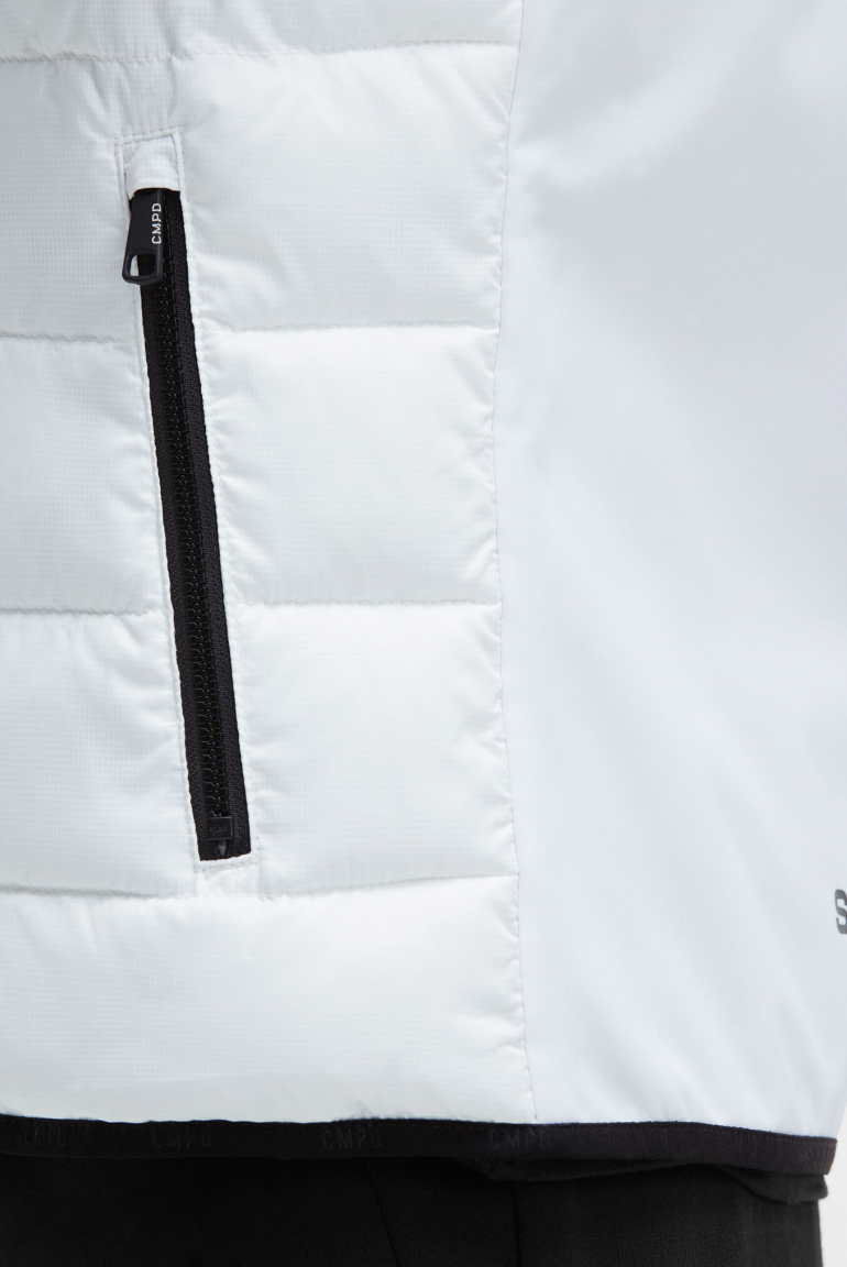 Outdoor-Weste im Materialmix mit Shiny Prints