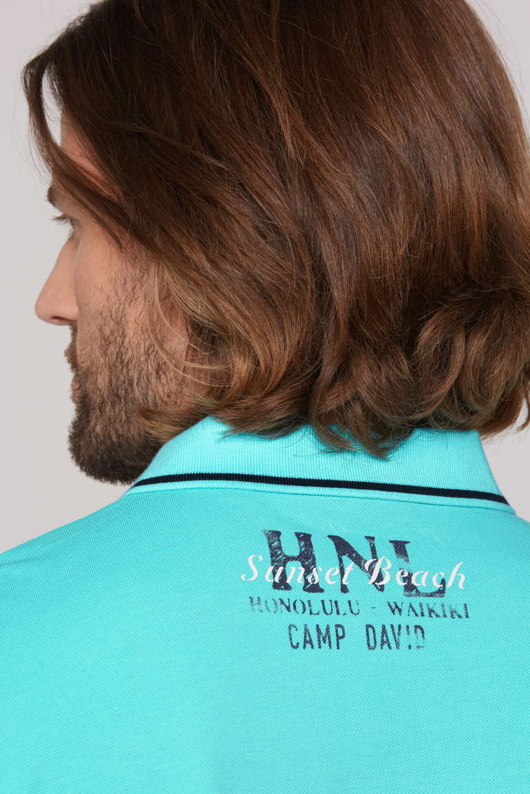 Pikee-Polo Dip Dye mit Artworks
