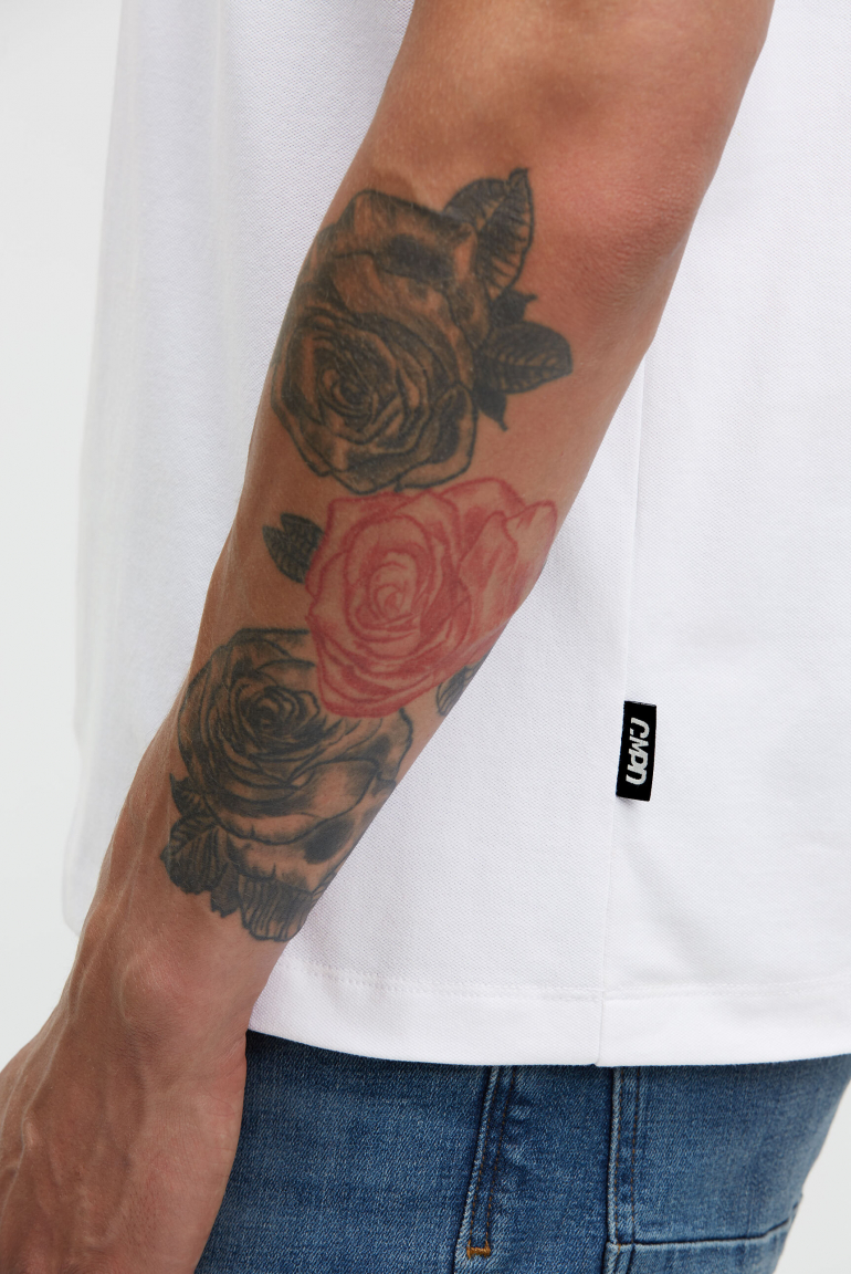 Pikee-Polo mit Zipper und Logo
