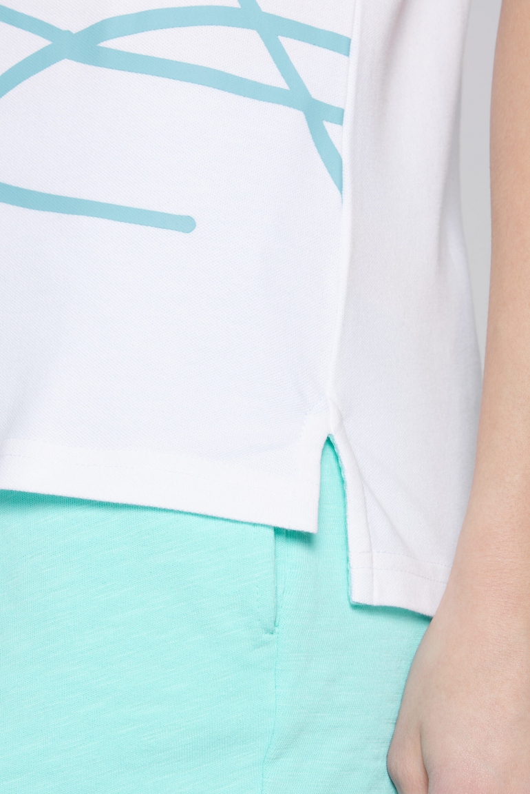 Poloshirt Kurzarm mit Label Print