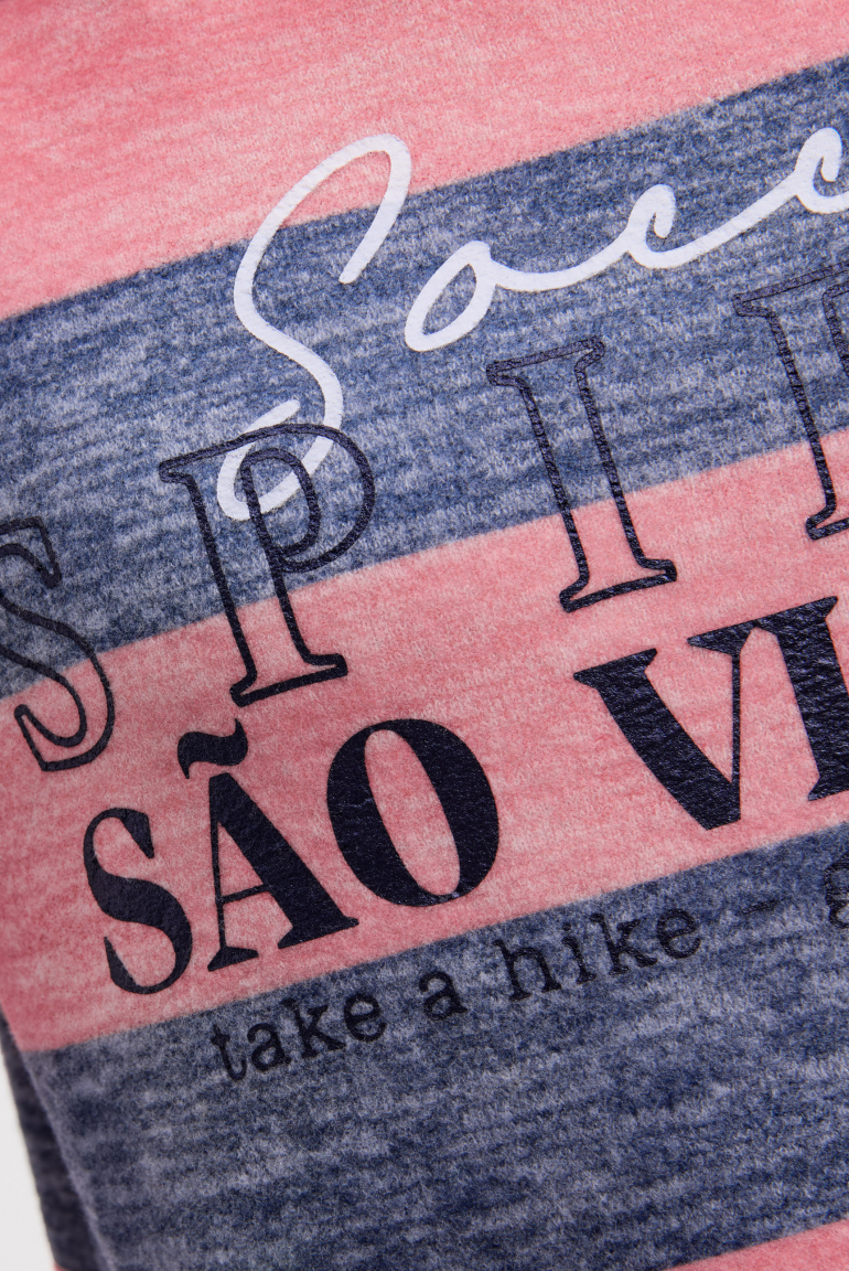 Pullover aus Flauschstrick mit Blockstreifen