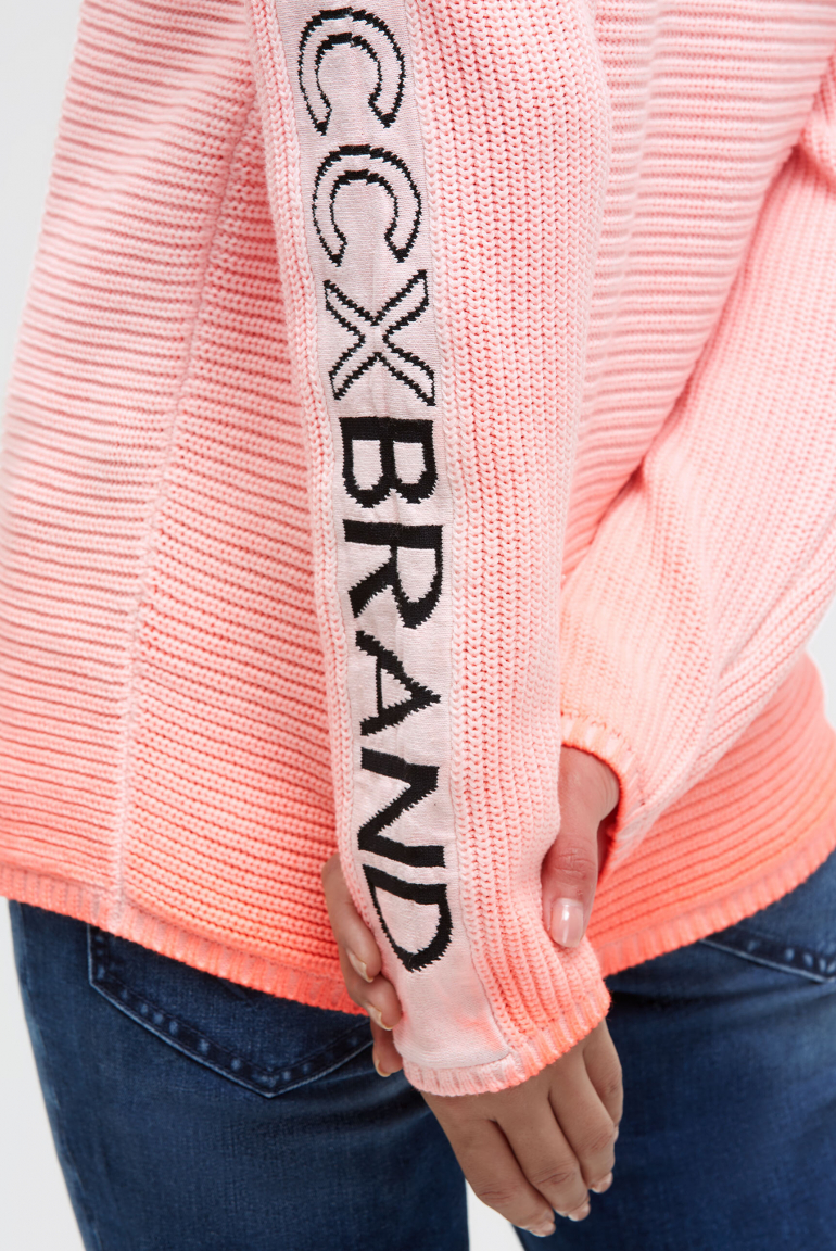 Pullover mit Intarsia-Design an den Ärmeln