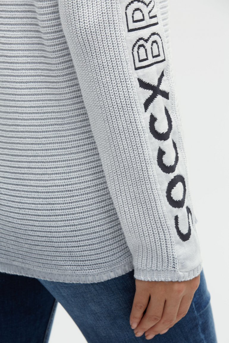 Pullover mit Intarsia-Design an den Ärmeln