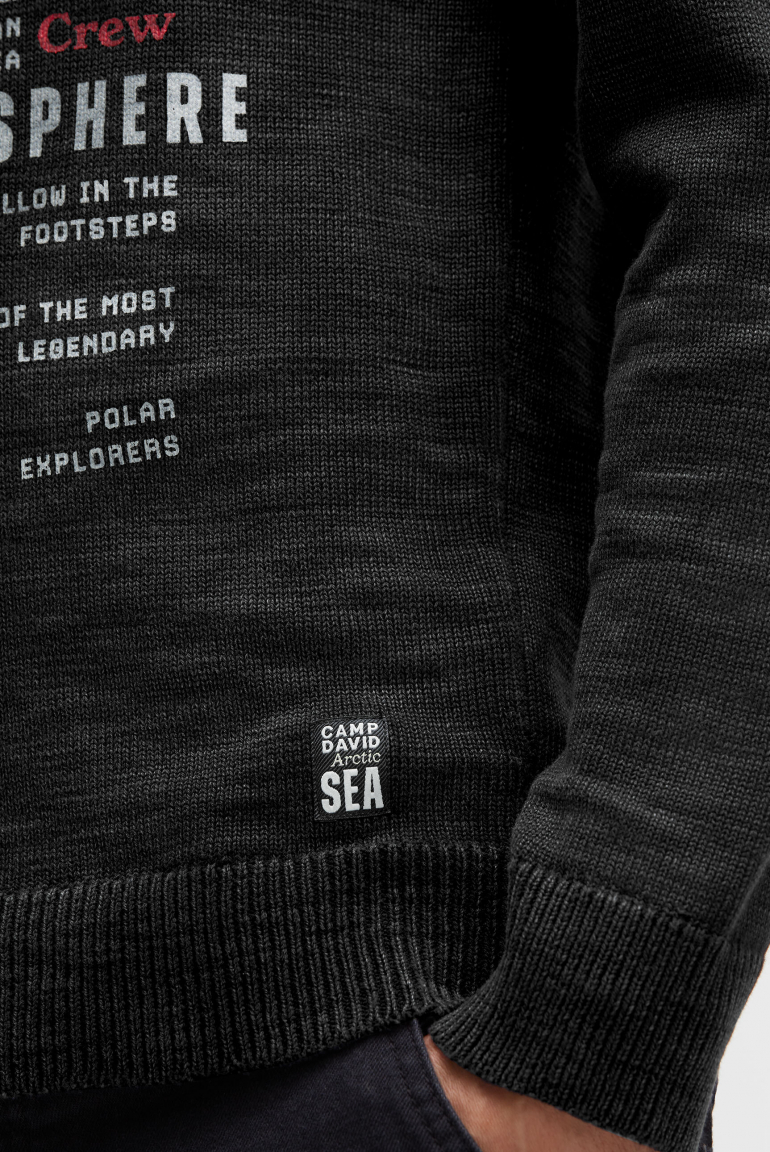 Pullover Rundhals mit Logo Prints