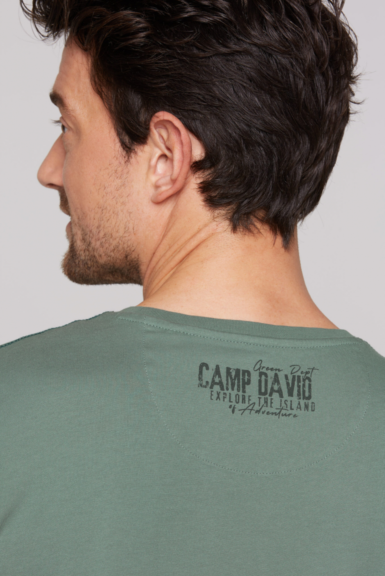 Rundhalsshirt mit Used- und Puffprint-Details
