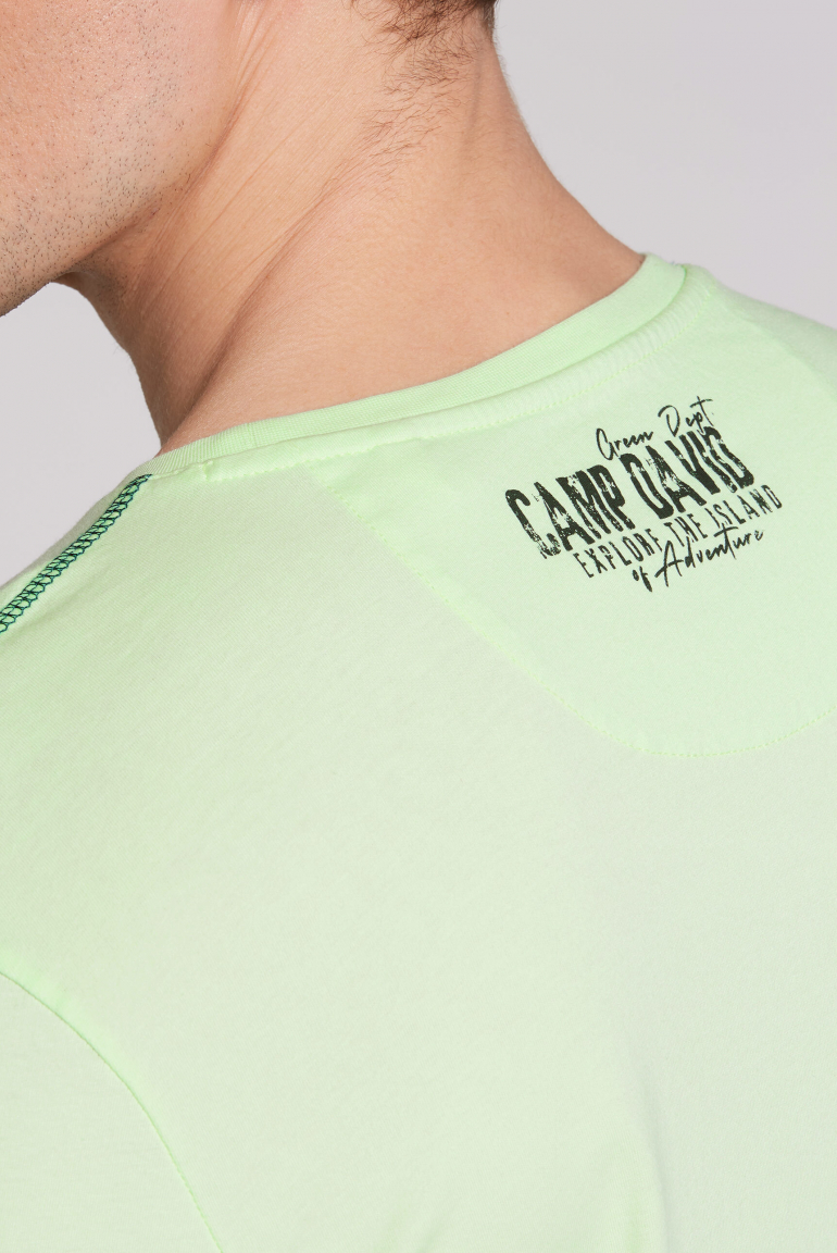 Rundhalsshirt mit Used- und Puffprint-Details