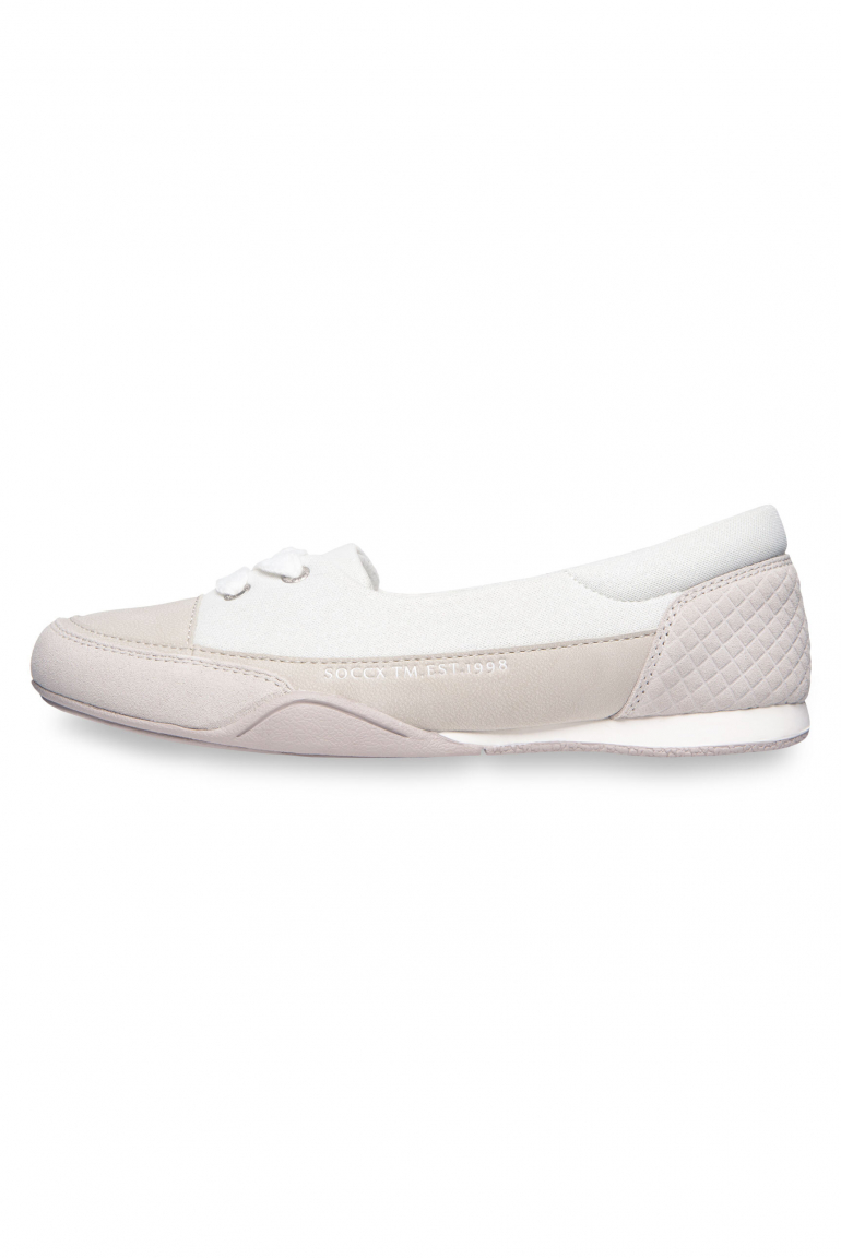 Sneaker Ballerina im Materialmix mit Glitter-Effekten