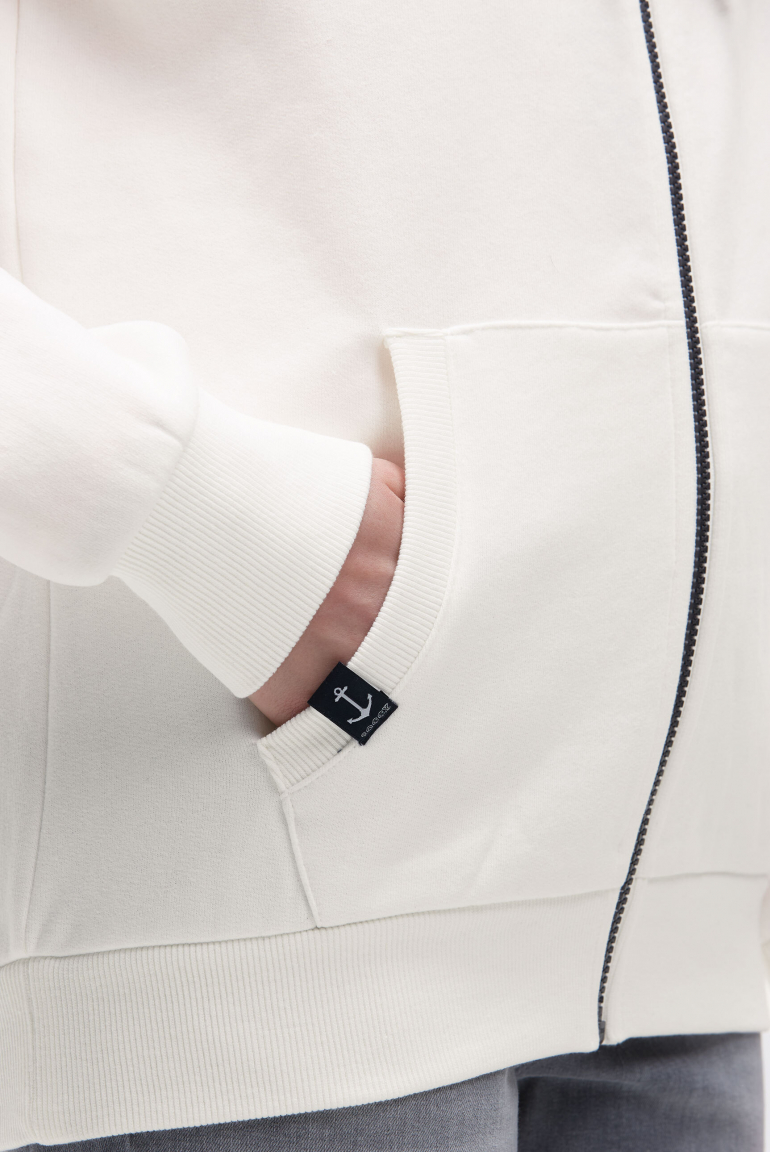Sweatjacke mit hohem Kragen
