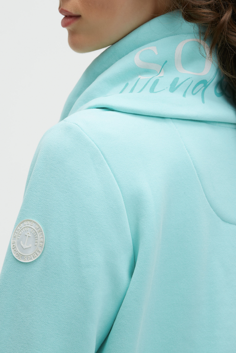 Sweatjacke mit hohem Kragen