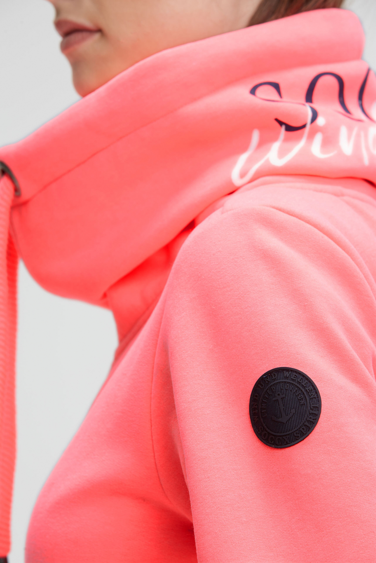 Sweatjacke mit hohem Kragen