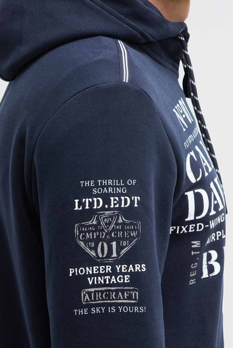 Sweatjacke mit Kapuze und Logo Artworks