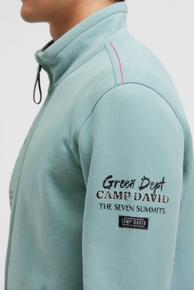 Sweatjacke mit Logo Prints, Stickereien und Patches