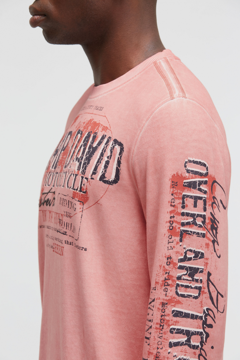 Sweatshirt Oil Dyed mit Crack Prints