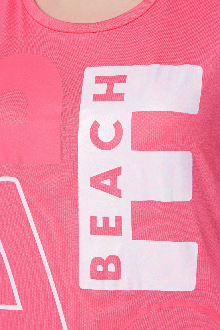 T-Shirt Loose Fit mit Beach Print