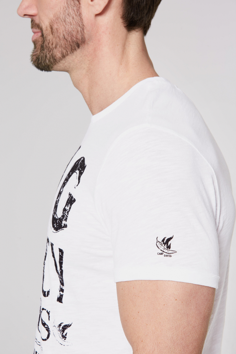 T-Shirt mit Label Print