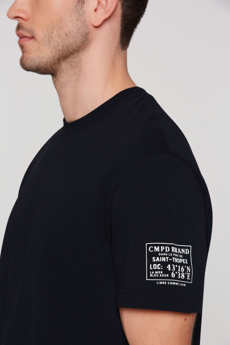T-Shirt Rundhals aus Pikee