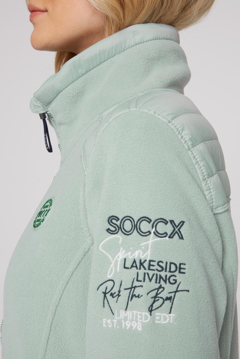 Der Ausverkauf ist da! Fleecejacke im CAMP lake Materialmix DAVID - SOCCX tonigen 