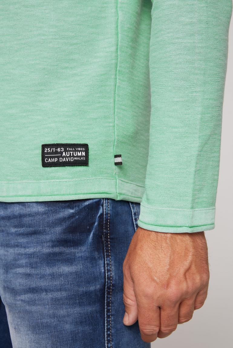 CAMP DAVID & SOCCX | Pullover mit Used-Optik sea green