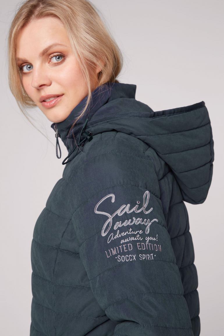 CAMP DAVID & SOCCX | Shaped Parka mit abtrennbarer Kapuze blue navy