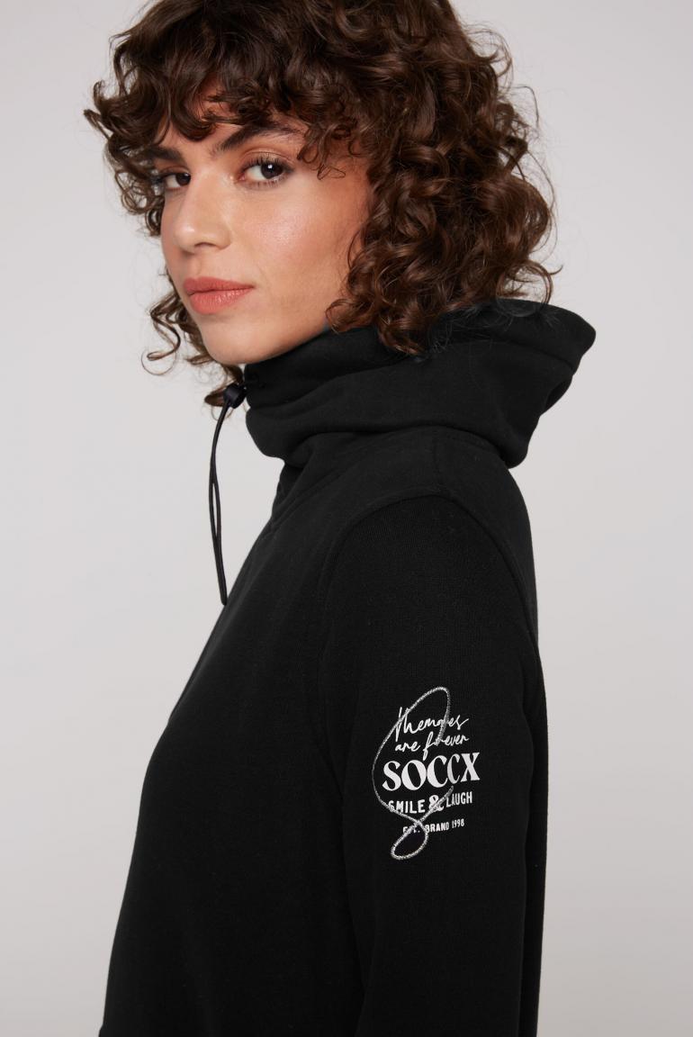 CAMP DAVID & SOCCX | Sweatkleid mit hohem Kragen black