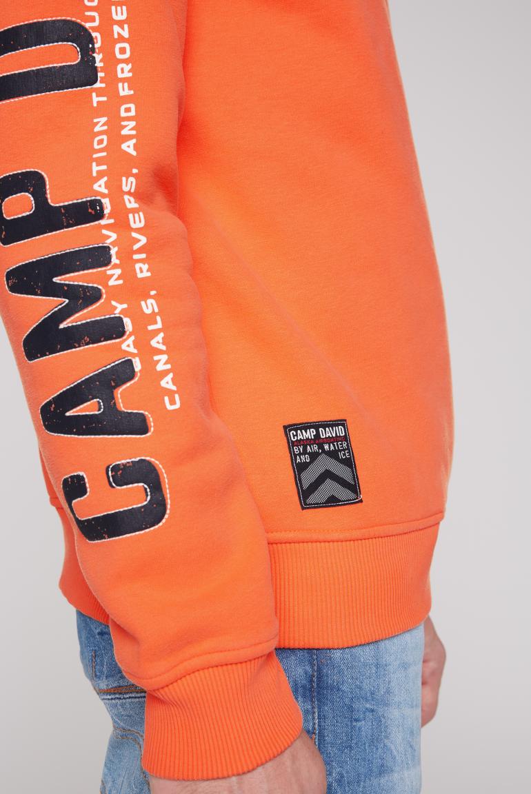 Tapes orange & CAMP DAVID Troyer-Sweatshirt SOCCX Artworks mission - und mit