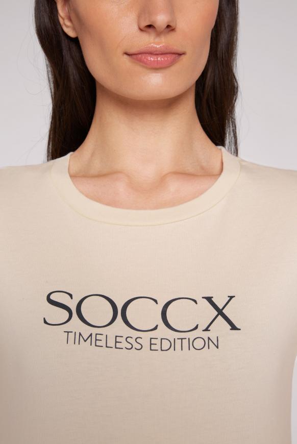 Basic T-Shirt mit Logo Print