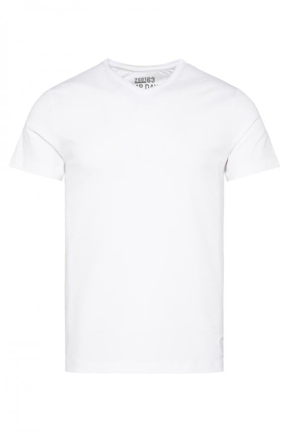 Basic T-Shirt mit V-Neck, Doppelpack