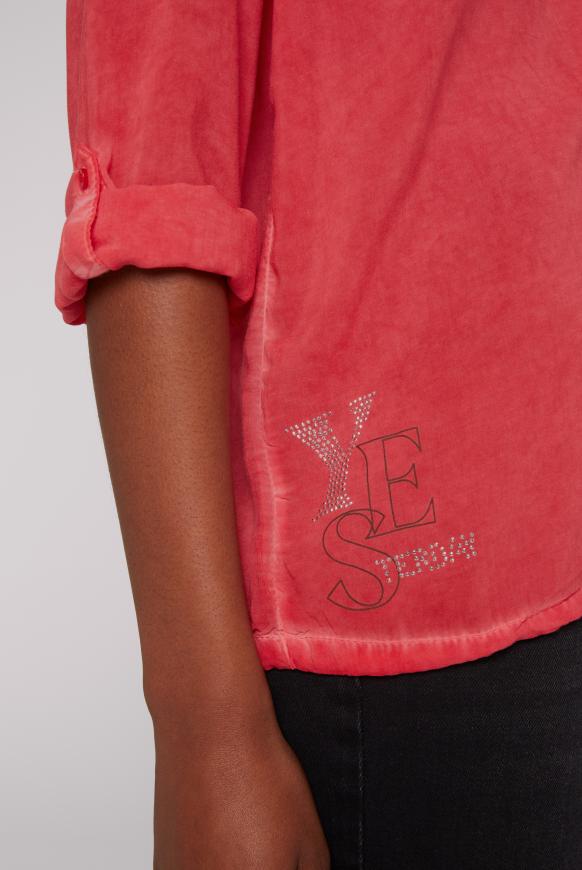 Belly-Bluse mit Rücken-Artwork