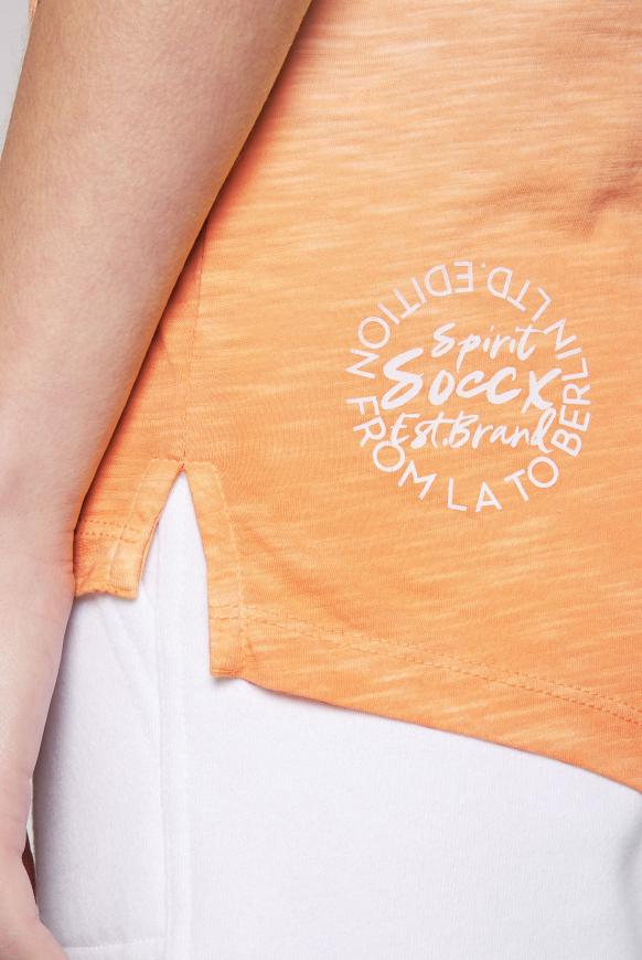 Dip-Dye-Shirt mit Meshkapuze