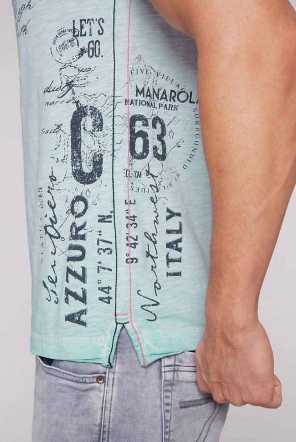 Henley-Shirt mit Label Artworks