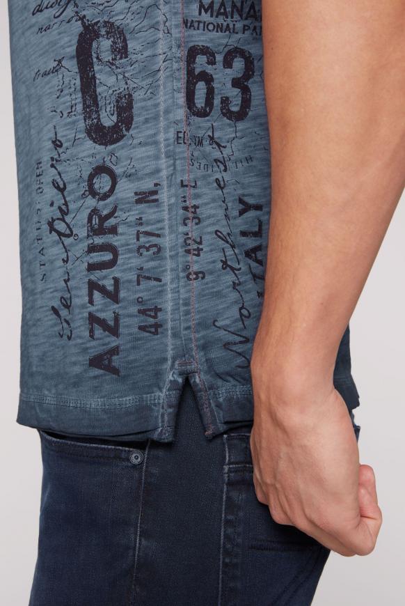 Henley-Shirt mit Label Artworks