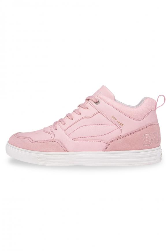 High Top Sneaker mit Logo und Glitzer-Details