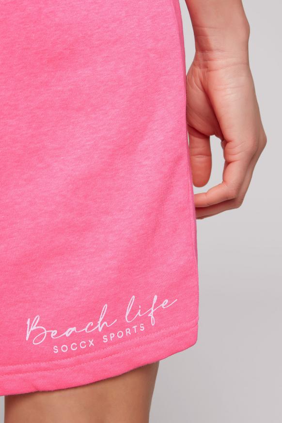 Hoodie-Kleid mit Label Print