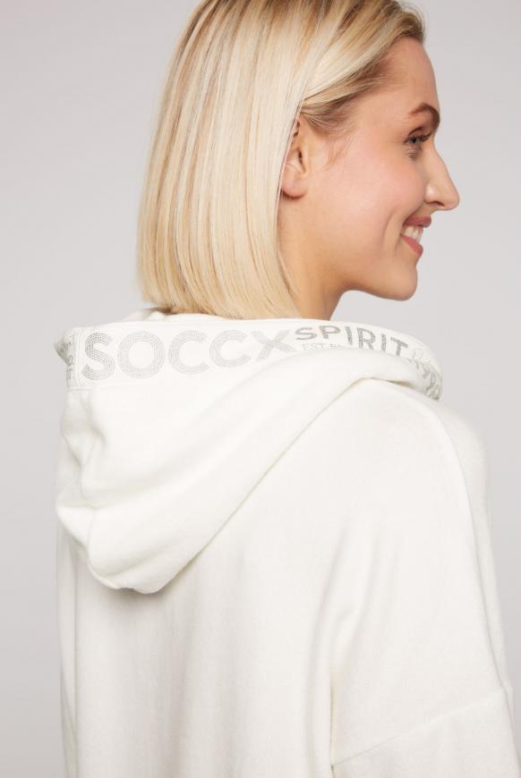 Kapuzenpullover mit Logo-Tape