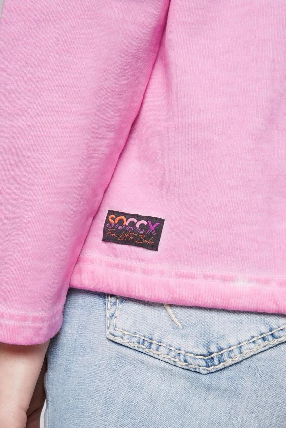 Kapuzensweatjacke Oil Dyed mit Label Prints