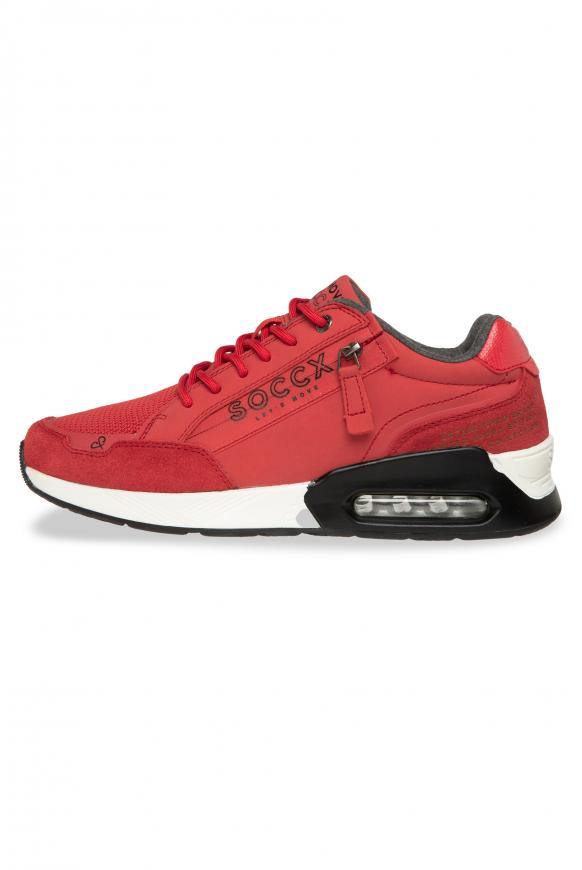 Keil-Sneaker im Materialmix mit Artworks