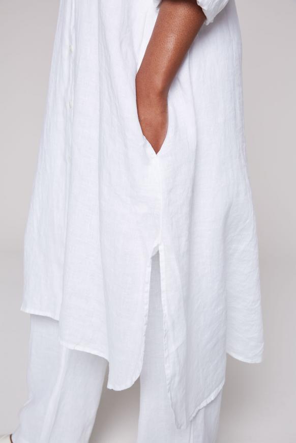 Lange Bluse aus Leinen