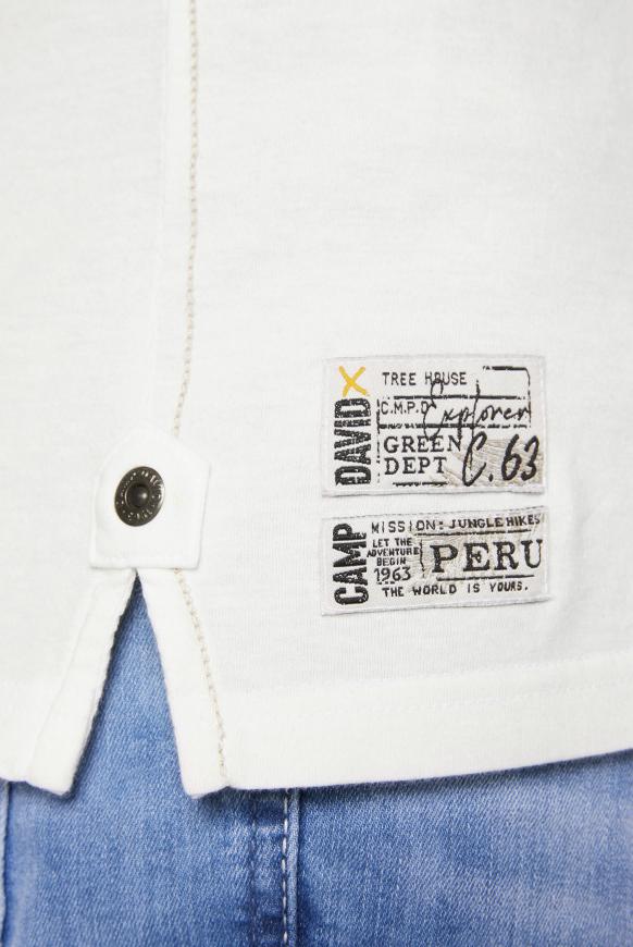 Rundhalsshirt mit beidseitigen Logo Prints