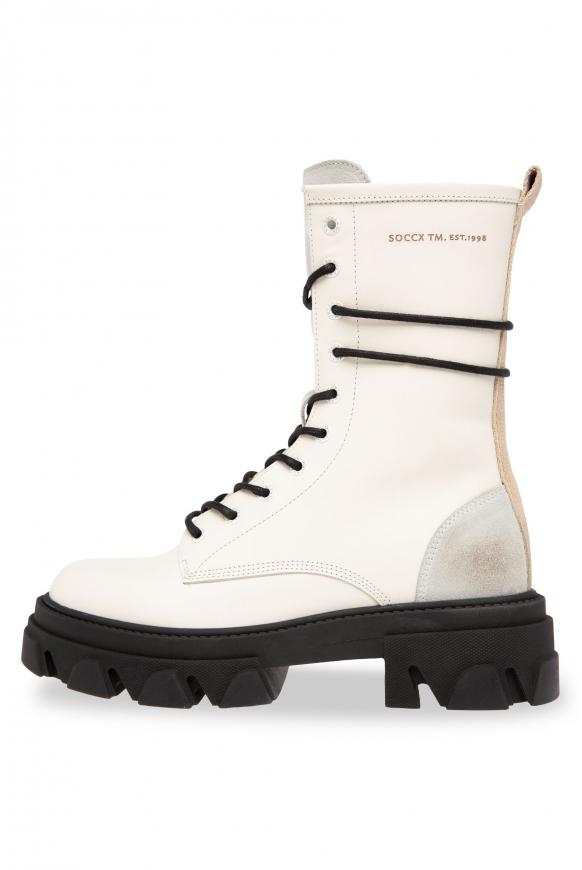 Schnürboots aus Leder mit Profilsohle