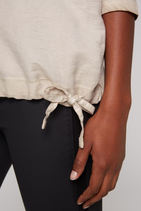 Shirt im Materialmix mit 3/4-Ärmeln