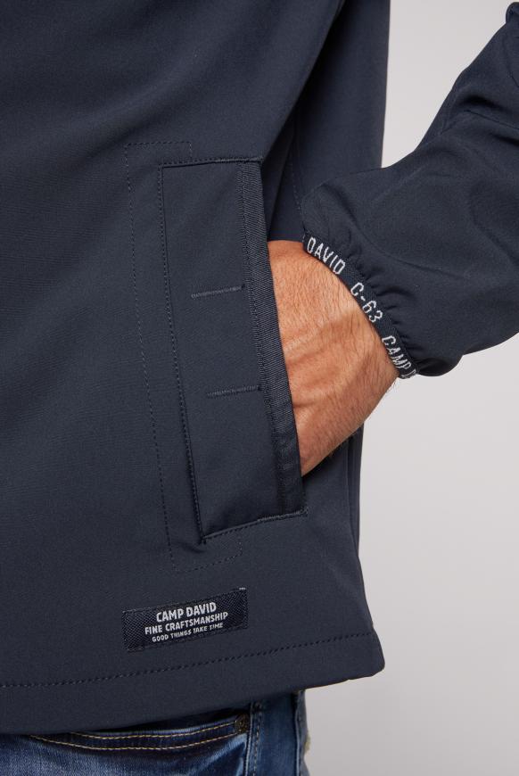 Softshelljacke mit Kapuzen-Einsatz