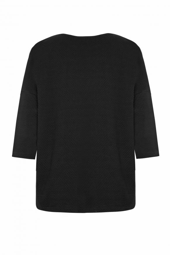 Strukturiertes Sweatshirt mit 3/4-Ärmeln