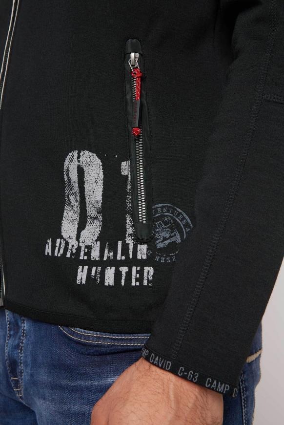 Sweatjacke mit Schulter-Patches und Artworks