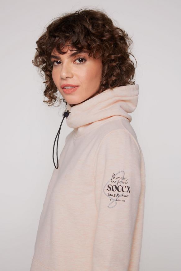 Sweatkleid mit hohem Kragen