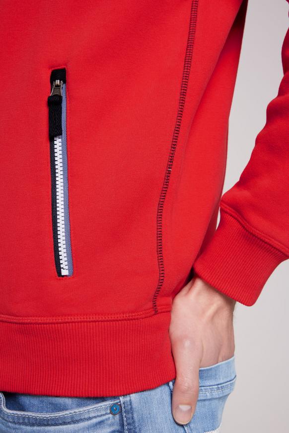 Sweatshirtjacke mit Label-Applikationen