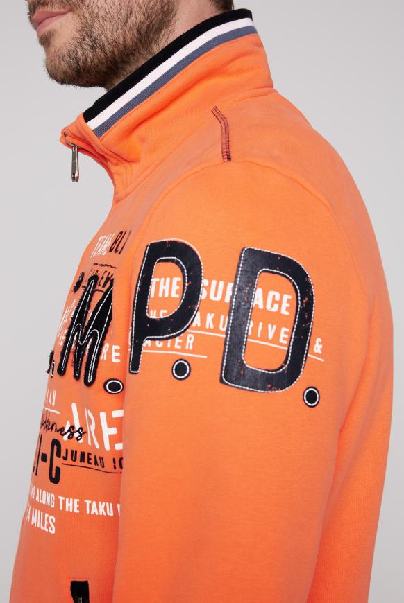 Sweatshirtjacke mit Label-Applikationen