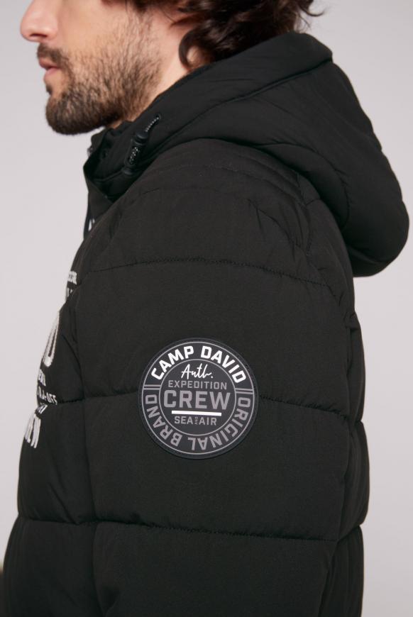 Winterjacke mit Kapuze im Ski-Design